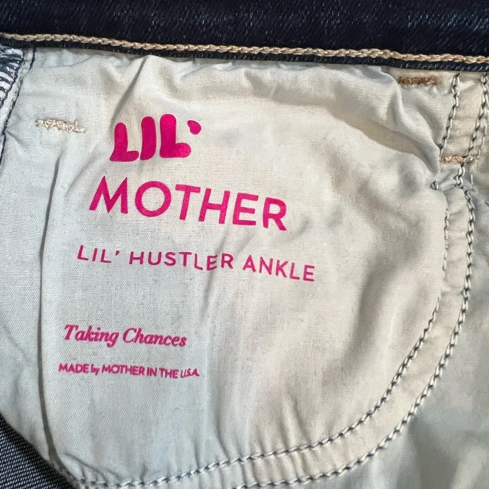 Mother Lil’ Hustler Ankle Dark Blue Denim Jeans Women’s Size 28 - Picture 6 of 10